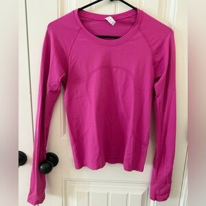 Lululemon Swiftly Tech Long Sleeve Waist Length (sonic pink)